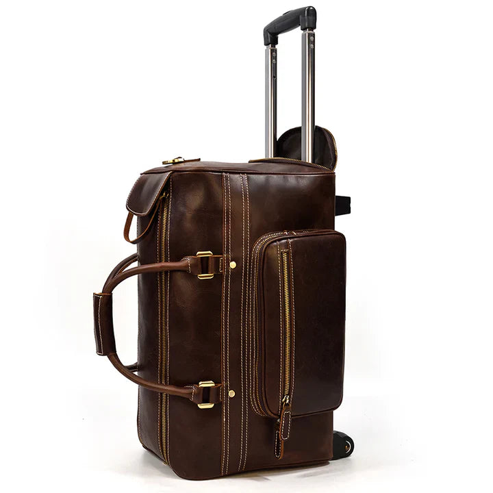 Newsbirds Rolling Leather Luggage
