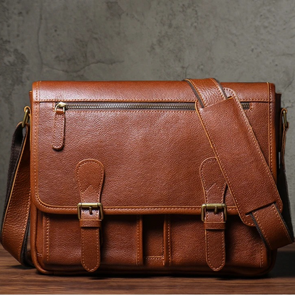 Lida Leather Messenger Satchel