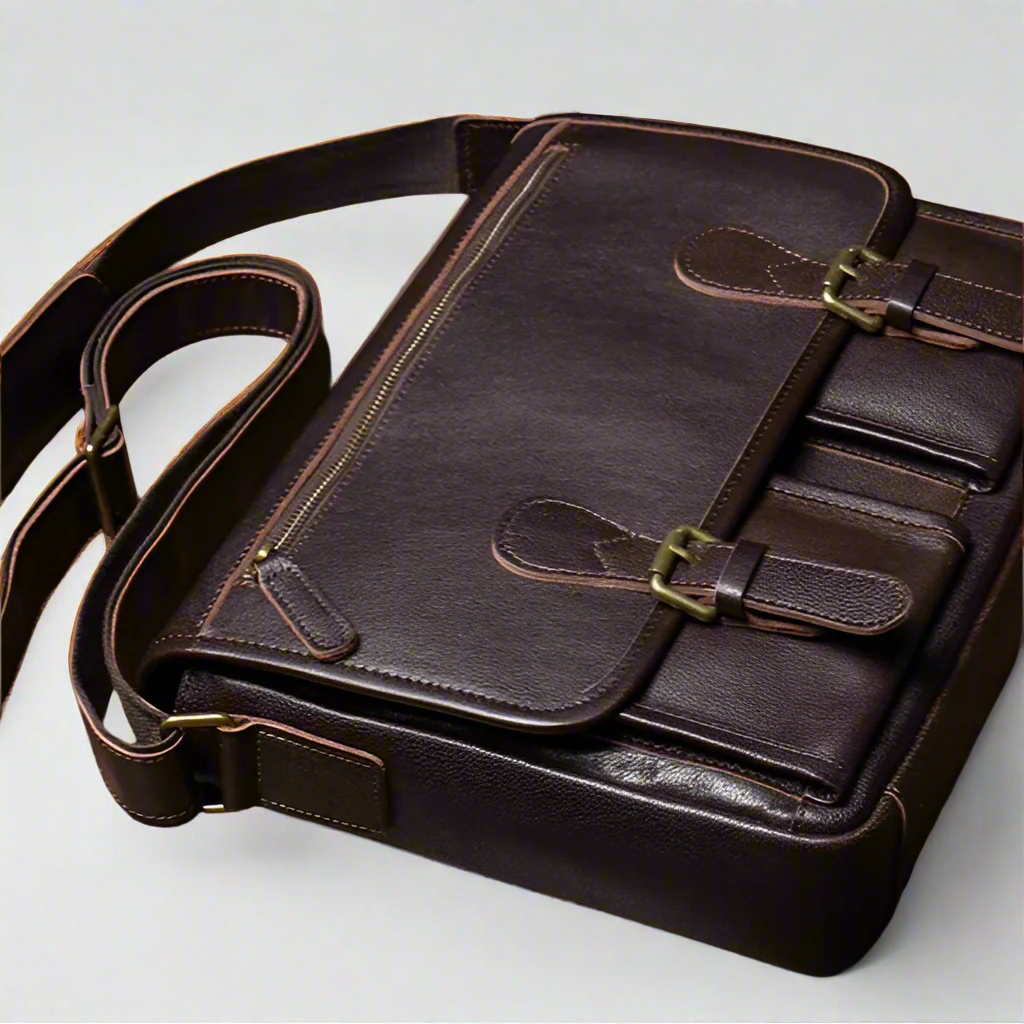 Lida Leather Messenger Satchel