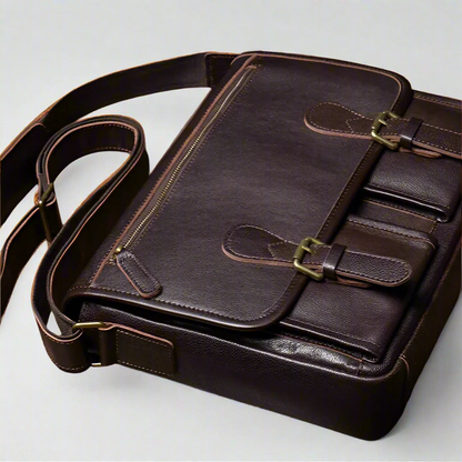 Lida Leather Messenger Satchel