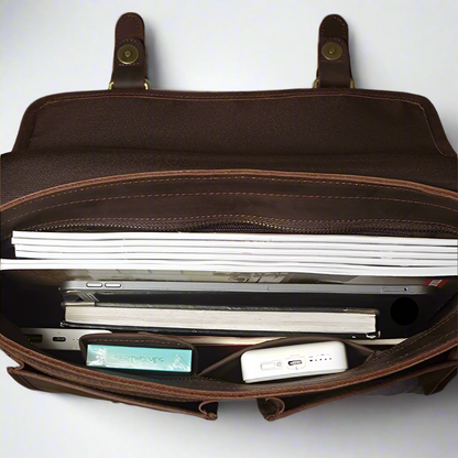 Lida Leather Messenger Satchel