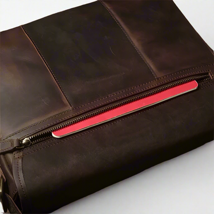 Lida Leather Messenger Satchel