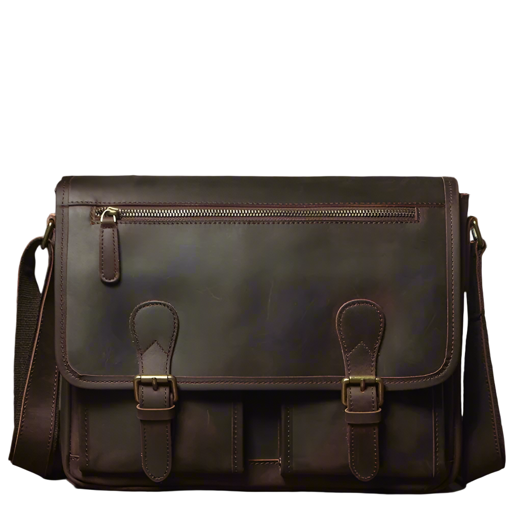 Lida Leather Messenger Satchel