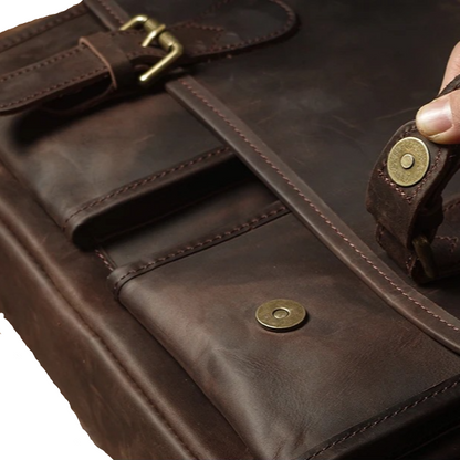 Lida Leather Messenger Satchel