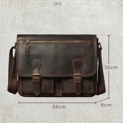 Lida Leather Messenger Satchel
