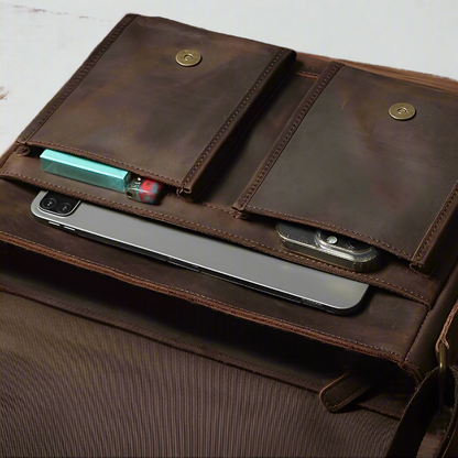 Lida Leather Messenger Satchel