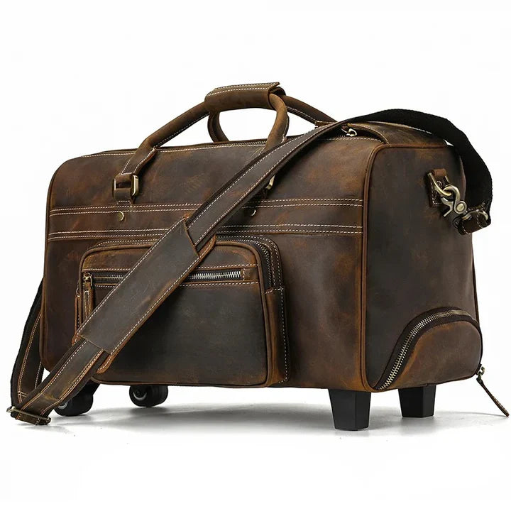 Newsbirds Rolling Leather Luggage