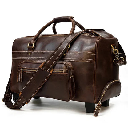 Newsbirds Rolling Leather Luggage