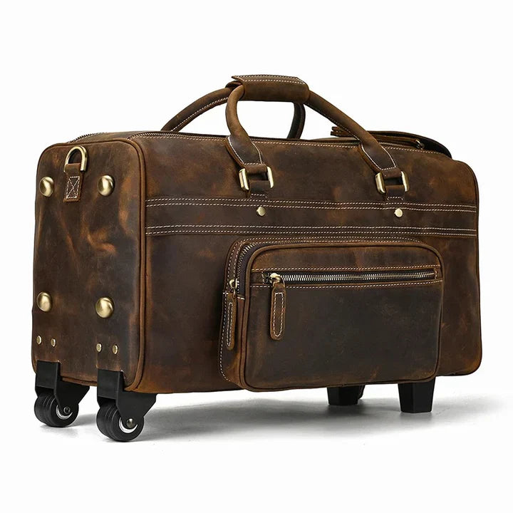 Newsbirds Rolling Leather Luggage