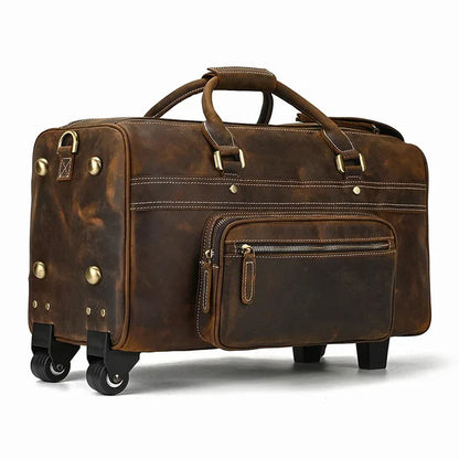 Newsbirds Rolling Leather Luggage